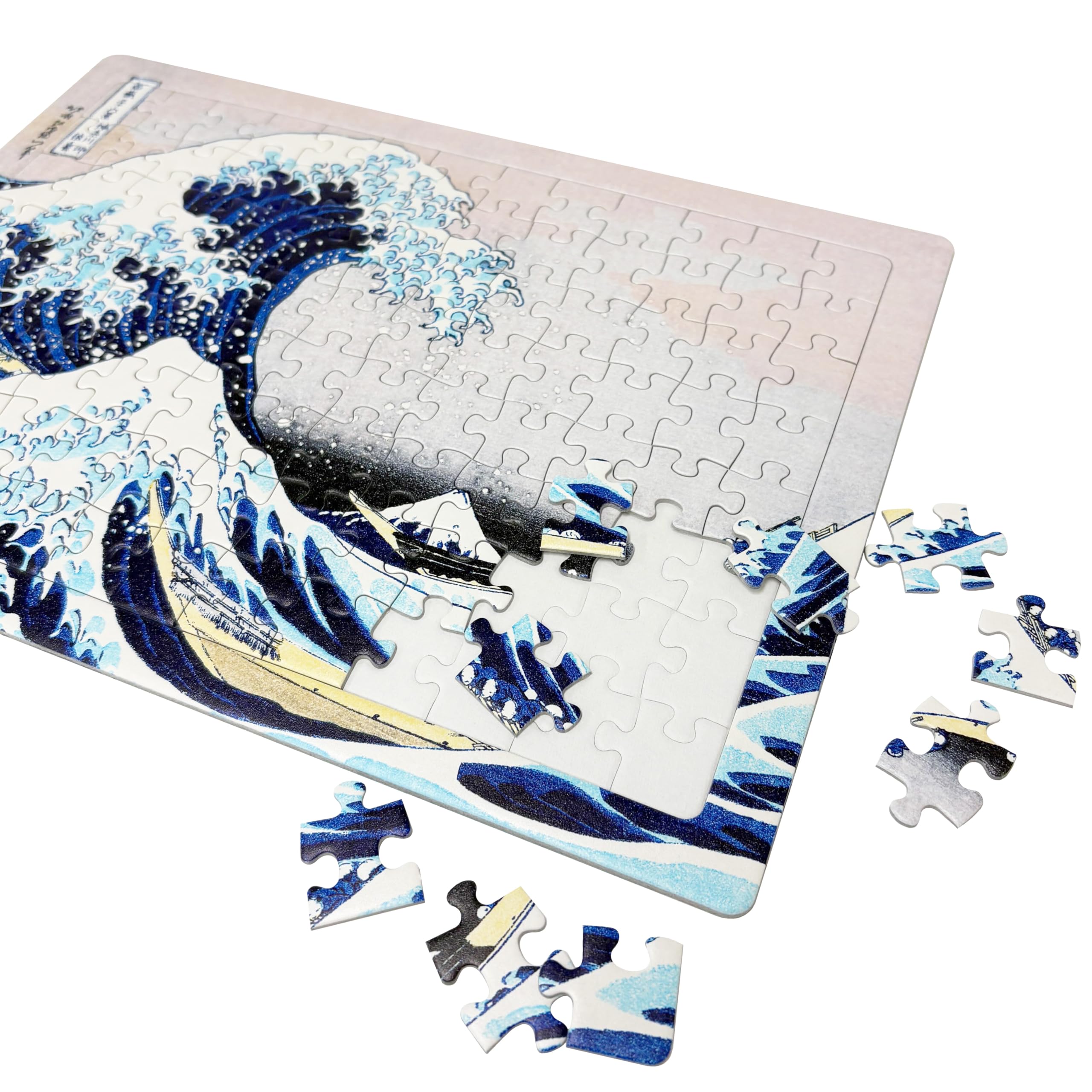 Amazon | ジグソーパズル 葛飾北斎 神奈川沖浪裏 A4サイズ 104ピース